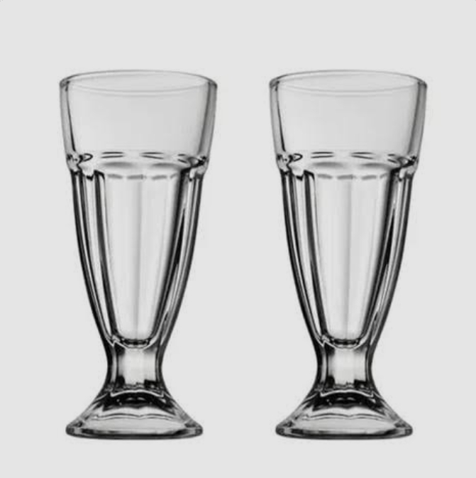 كاس ايس كريم وعصير زجاج كبير